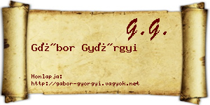 Gábor Györgyi névjegykártya
