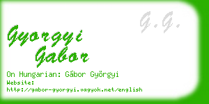 gyorgyi gabor business card