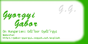 gyorgyi gabor business card